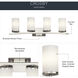 Crosby 4 Light 31 inch Brushed Nickel Wall Mt Bath 4 Arm Wall Light